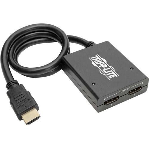 Tripp Lite 2-Port HDMI Splitter - UHD 4K, International AC Adapter - 3840 Ã— 2160 - 2 x HDMI Out - Gold Plated