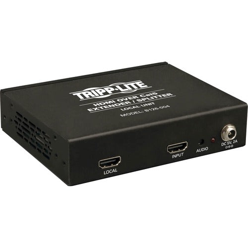 Tripp Lite B126-004 Video Extender - 1 Input Device - 5 Output Device - 200 ft (60960 mm) Range - 4 x Network (RJ-45) - 1 x HDMI In - 1 x HDMI Out - Twisted Pair - Category 6 - Rack-mountable - TAA Compliant