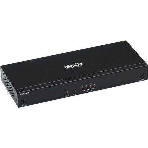 Tripp Lite B127-004-H Video Extender Transmitter - 4 Output Device - 125 ft (38100 mm) Range - 4 x Network (RJ-45) - 1 x HDMI In - 4K - 3840 x 2160 - Twisted Pair - Category 6 - Rack-mountable - TAA Compliant