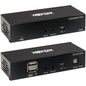 Tripp Lite KVM Extender - 2 Computer(s) - 230 ft (70104 mm) Range - 4K - 3840 x 2160 Maximum Video Resolution - 2 x Network (RJ-45) - 5 x USB - 2 x HDMI - 120 V AC, 230 V AC Input Voltage - Wall Mountable - TAA Compliant