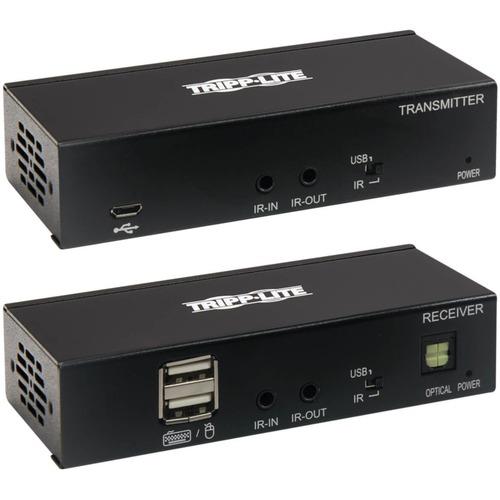 Tripp Lite KVM Extender - 2 Computer(s) - 230 ft (70104 mm) Range - 4K - 3840 x 2160 Maximum Video Resolution - 2 x Network (RJ-45) - 5 x USB - 2 x HDMI - 120 V AC, 230 V AC Input Voltage - Wall Mountable - TAA Compliant