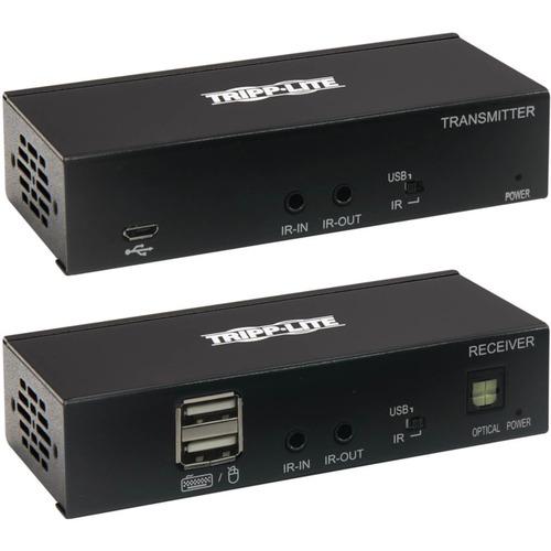 Tripp Lite Video Extender Transmitter/Receiver - 2 Input Device - 2 Output Device - 230 ft (70104 mm) Range - 2 x Network (RJ-45) - 3 x USB - 1 x HDMI In - 1 x HDMI Out - 4K UHD - 3840 x 2160 - Twisted Pair - Category 6 - Wall Mountable, Rack-mountable -