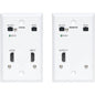 Tripp Lite Video Extender Transmitter/Receiver - 1 Input Device - 1 Output Device - 230 ft (70104 mm) Range - 2 x Network (RJ-45) - 1 x HDMI In - 1 x HDMI Out - 4K UHD - 3840 x 2160 - Twisted Pair - Category 6 - Wall Plate - TAA Compliant