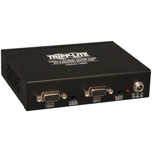Tripp Lite 4 Port Extender/Splitter Local (Transmitter) Unit - 1 Input Device - 4 Output Device - 1000 ft (304800 mm) Range - 4 x Network (RJ-45) - 1 x VGA In - 1 x VGA Out - 1920 x 1440 - Twisted Pair - Rack-mountable, Wall Mountable, Pole-mountable - T