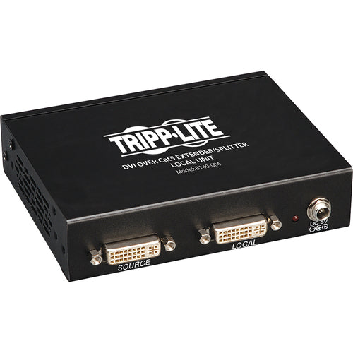 Tripp Lite DVI over Cat5 Extender/Splitter, 4-Port Local Transmitter Unit - 1 Input Device - 5 Output Device - 200 ft (60960 mm) Range - 4 x Network (RJ-45) - 2 x DVI In - Full HD - 1920 x 1080 - Twisted Pair - Category 6 - TAA Compliant