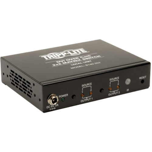 Tripp Lite DVI over Cat5 2x2 Matrix Switch, 2-Port - 1920 x 1200 - WUXGA - 2 x 2 - Display - TAA Compliant
