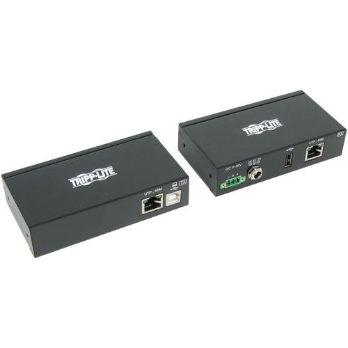 Tripp Lite Video Extender Transmitter/Receiver - 1 Input Device - 1 Output Device - 150 ft (45720 mm) Range - 2 x Network (RJ-45) - 2 x USB - Twisted Pair - Category 6 - Rack-mountable - TAA Compliant