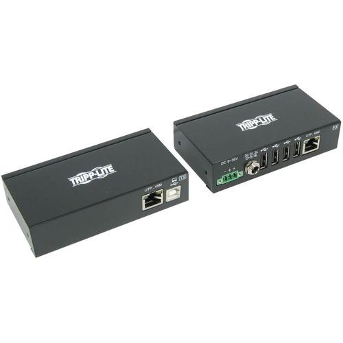 Tripp Lite Video Extender Transmitter/Receiver - 1 Input Device - 4 Output Device - 150 ft (45720 mm) Range - 2 x Network (RJ-45) - 5 x USB - Twisted Pair - Category 6 - Rack-mountable - TAA Compliant