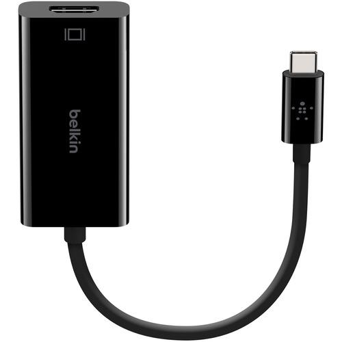 Belkin USB-C to HDMI Adapter (For Business / Bag & Label) - 1 Pack - 1 x USB Type C Male - 1 x HDMI Female - 4096 x 2160 Supported - Black