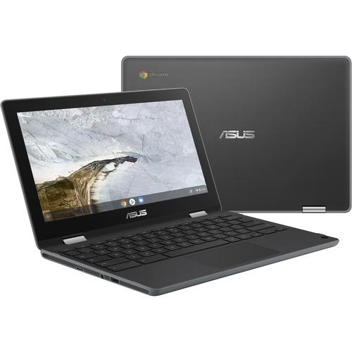 Asus Chromebook Flip C214 C214MA-C1R-CA 11.6" Touchscreen Rugged 2 in 1 Chromebook - HD - 1366 x 768 - Intel Celeron N4020 Dual-core (2 Core) 1.10 GHz - 4 GB RAM - 32 GB Flash Memory - Dark Gray - Chrome OS - Intel UHD Graphics 600 - In-plane Switching (