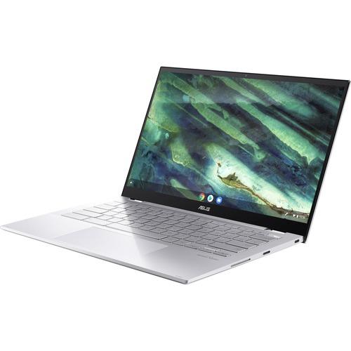 Asus Chromebook Flip C436 C436FA-Q5-CB 14" Touchscreen Chromebook - Full HD - 1920 x 1080 - Intel Core i5 i5-10210U Quad-core (4 Core) 1.60 GHz - 8 GB RAM - 128 GB SSD - Silver - Chrome OS - Intel UHD Graphics - In-plane Switching (IPS) Technology - IEEE