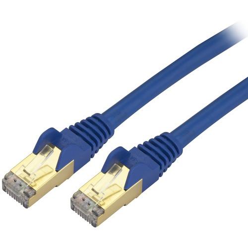 StarTech.com 10 ft CAT6a Ethernet Cable - 10 Gigabit Category 6a Shielded Snagless RJ45 100W PoE Patch Cord - 10GbE Blue UL/TIA Certified - CAT6a Ethernet Cable delivers 10 gigabit connection free of noise & EMI/RFI interference - Tested to comply w/ ANS