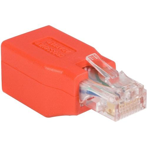 StarTech.com StarTech.com Crossover adapter - RJ-45 (M) - RJ-45 (F) - Gigabit - ( CAT 6 ) - red - 1 x RJ-45 Male - 1 x RJ-45 Female - Red