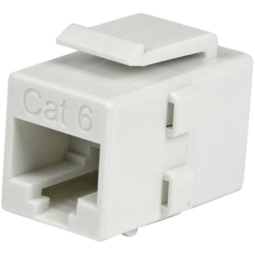 StarTech.com White Cat 6 RJ45 Keystone Jack Network Coupler - F/F - Join two Cat6 patch cables together to make a longer cable - RJ45 Coupler - RJ45 Keystone Jack - Cat6 Network Coupler - Keystone Coupler - Keystone Jack for Wall Plate or Patch Panel - W