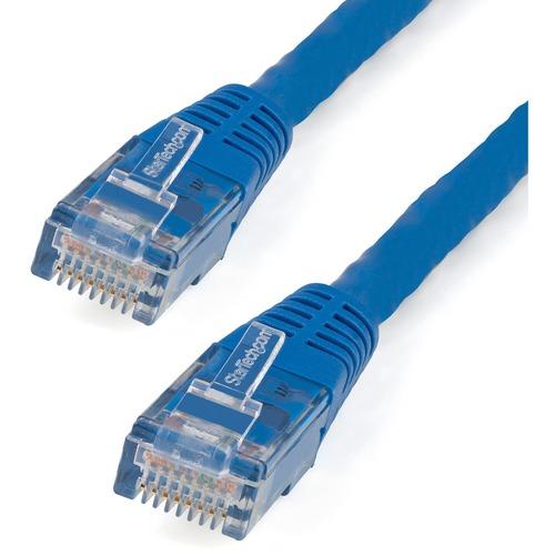 StarTech.com 100ft CAT6 Ethernet Cable - Blue Molded Gigabit - 100W PoE UTP 650MHz - Category 6 Patch Cord UL Certified Wiring/TIA - 100ft Blue CAT6 Ethernet cable delivers Multi Gigabit 1/2.5/5Gbps & 10Gbps up to 160ft - 650MHz - Fluke tested to ANSI/TI