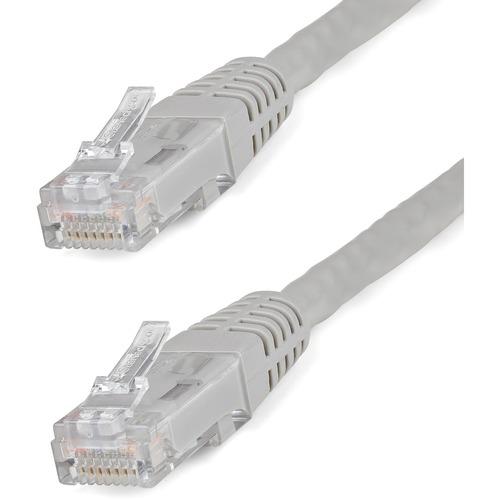 StarTech.com 10ft CAT6 Ethernet Cable - Gray Molded Gigabit - 100W PoE UTP 650MHz - Category 6 Patch Cord UL Certified Wiring/TIA - 10ft Gray CAT6 Ethernet cable delivers Multi Gigabit 1/2.5/5Gbps & 10Gbps up to 160ft - 650MHz - Fluke tested to ANSI/TIA-