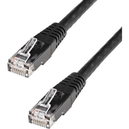 StarTech.com 1ft CAT6 Ethernet Cable - Black Molded Gigabit - 100W PoE UTP 650MHz - Category 6 Patch Cord UL Certified Wiring/TIA - 1ft Black CAT6 Ethernet cable delivers Multi Gigabit 1/2.5/5Gbps & 10Gbps up to 160ft - 650MHz - Fluke tested to ANSI/TIA-