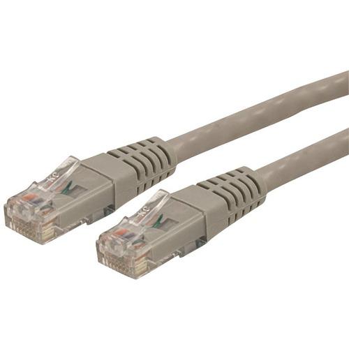 StarTech.com 1ft CAT6 Ethernet Cable - Gray Molded Gigabit - 100W PoE UTP 650MHz - Category 6 Patch Cord UL Certified Wiring/TIA - 1ft Gray CAT6 Ethernet cable delivers Multi Gigabit 1/2.5/5Gbps & 10Gbps up to 160ft - 650MHz - Fluke tested to ANSI/TIA-56