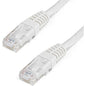 StarTech.com 1ft CAT6 Ethernet Cable - White Molded Gigabit - 100W PoE UTP 650MHz - Category 6 Patch Cord UL Certified Wiring/TIA - 1ft White CAT6 Ethernet cable delivers Multi Gigabit 1/2.5/5Gbps & 10Gbps up to 160ft - 650MHz - Fluke tested to ANSI/TIA-