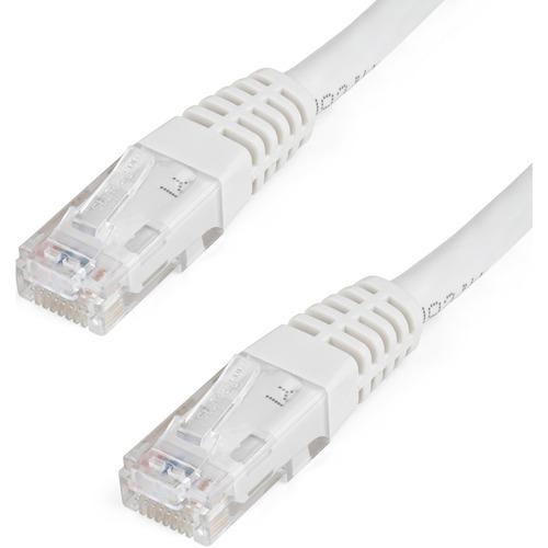 StarTech.com 2ft CAT6 Ethernet Cable - White Molded Gigabit - 100W PoE UTP 650MHz - Category 6 Patch Cord UL Certified Wiring/TIA - 2ft White CAT6 Ethernet cable delivers Multi Gigabit 1/2.5/5Gbps & 10Gbps up to 160ft - 650MHz - Fluke tested to ANSI/TIA-