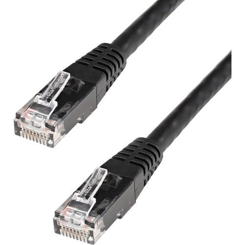 StarTech.com 35ft CAT6 Ethernet Cable - Black Molded Gigabit - 100W PoE UTP 650MHz - Category 6 Patch Cord UL Certified Wiring/TIA - 35ft Black CAT6 Ethernet cable delivers Multi Gigabit 1/2.5/5Gbps & 10Gbps up to 160ft - 650MHz - Fluke tested to ANSI/TI