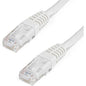 StarTech.com 7ft CAT6 Ethernet Cable - White Molded Gigabit - 100W PoE UTP 650MHz - Category 6 Patch Cord UL Certified Wiring/TIA - 7ft White CAT6 Ethernet cable delivers Multi Gigabit 1/2.5/5Gbps & 10Gbps up to 160ft - 650MHz - Fluke tested to ANSI/TIA-
