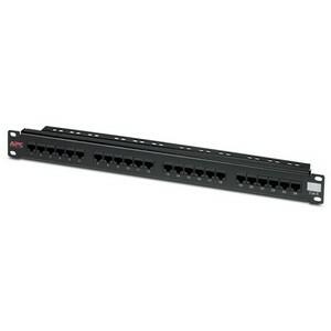 Schneider Electric APC by Schneider Electric 24 Port Cat 6 Network Patch Panel - 24 x RJ-45 - 24 Port(s) - 24 x RJ-45 - 24 x RJ-11 - 1U High - Rack-mountable