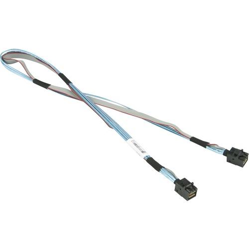 Super Micro Supermicro Internal MiniSAS HD to MiniSAS HD 60cm Cable - 2 ft Mini-SAS HD Data Transfer Cable for Storage Device, Server, Add-on Card - First End: 1 x SFF-8643 Mini-SAS HD - Second End: 1 x SFF-8643 Mini-SAS HD - 30 AWG