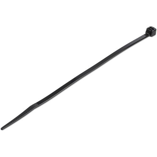 StarTech.com 6"(15cm) Cable Ties, 1-3/8"(39mm) Dia, 40lb(18kg) Tensile Strength, Nylon Self Locking Zip Ties, UL Listed, 1000 Pack, Black - Cable ties for 1.53"/39 mm bundle diameter - Medium nylon/plastic zip wraps for electrical/network cable/Tool-less