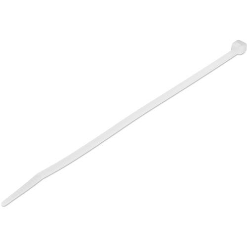 StarTech.com 8"(20cm) Cable Ties, 2-1/8"(55mm) Dia, 50lb(22kg) Tensile Strength, Nylon Self Locking Zip Ties, UL Listed, 100 Pack, White - Cable ties for 2.16"/55 mm bundle diameter - Large nylon/plastic zip wraps for electrical/network cable/Tool-less/I