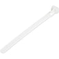 StarTech.com 5"(12cm) Reusable Cable Ties, 1-1/8"(30mm) Dia. 50lb(22Kg) Tensile Strength, Nylon, In/Outdoor, UL Listed, 100 Pack, White - Reusable cable ties for 1.18in/30mm bundle diameter - Adjustable small resealable nylon/plastic zip wraps for electr
