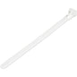 StarTech.com 6"(15cm) Reusable Cable Ties, 1-3/8"(35mm) Dia. 50lb(22Kg) Tensile Strength, Nylon, In/Outdoor, UL Listed, 100 Pack, White - Reusable cable ties for 1.37in/35mm bundle diameter - Adjustable medium resealable nylon/plastic zip wraps for elect