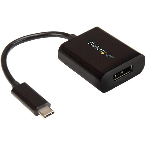 StarTech.com USB C to DisplayPort Adapter 4K 60Hz - USB Type-C to DP 1.4 Monitor Video Converter (DP Alt Mode) - Thunderbolt 3 Compatible - USB-C to DisplayPort adapter; 8K 30Hz (7680x4320) and 4K/1080p - DP 1.4 32.4Gbps/HBR2/DSC/DP Alt Mode/7.1 Audio/HD