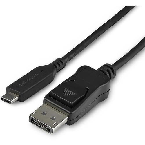 StarTech.com 3.3ft/1m USB C to DisplayPort 1.4 Cable Adapter - 8K/5K/4K USB Type C to DP 1.4 Monitor Video Converter Cable - HDR/HBR3/DSC - USB-C to DisplayPort 1.4 cable with HDR/DisplayHDR/HBR3/DSC/HDCP 2.2/1.4; 8K 60Hz/4K 120Hz/1080p - USB-C to DP ada