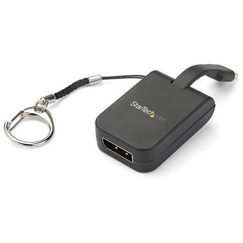 StarTech.com Compact USB C to DisplayPort 1.4 Adapter - 8K 60Hz DSC/4K USB Type-C to DP Video Converter w/ Keychain Ring - TB3 Compatible - Compact USB-C to DisplayPort 1.4 adapter w/ HDR/DisplayHDR/HBR3/DSC/HDCP 2.2/1.4; 8K 60Hz/4K 120Hz/1080p | TB3 com