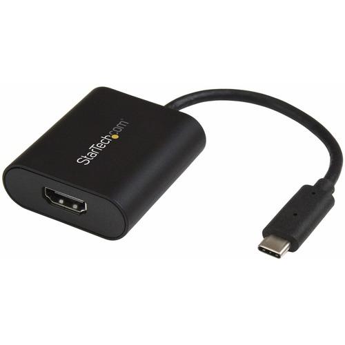 StarTech.com USB C to 4K HDMI Adapter - 4K 60Hz - Thunderbolt 3 Compatible - USB Type C to HDMI Video Display Adapter - Use this unique adapter to prevent your USB Type-C computer from entering power save mode during presentations - USB C to HDMI adapter