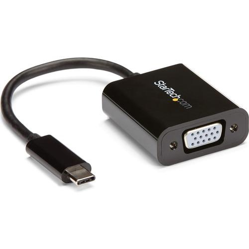 StarTech.com USB-C to VGA Adapter - Thunderbolt 3 Compatible - USB C Adapter - USB Type C to VGA Dongle Converter - Connect your MacBook, Chromebook or laptop with USB-C to a VGA monitor or projector - USB-C to VGA - USB Type-C to Video Converter - USB 3