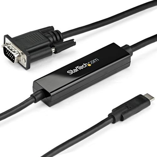 StarTech.com 3ft/1m USB C to VGA Cable - 1920x1200/1080p USB Type C DP Alt Mode to VGA Video Monitor Adapter Cable -Works w/ Thunderbolt 3 - 3.3ft/1m USB Type C (DP Alt Mode HBR2) to VGA cable | 1920x1200/1080p 60Hz | EDID/DDC - Integrated active video a