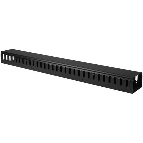 StarTech.com Vertical Cable Organizer with Finger Ducts - Vertical Cable Management Panel - Rack-Mount Cable Raceway - 0U - 3 ft. - Eliminate cable stress in your rack while making equipment easier to access, with this 3 ft. vertical cable management pan