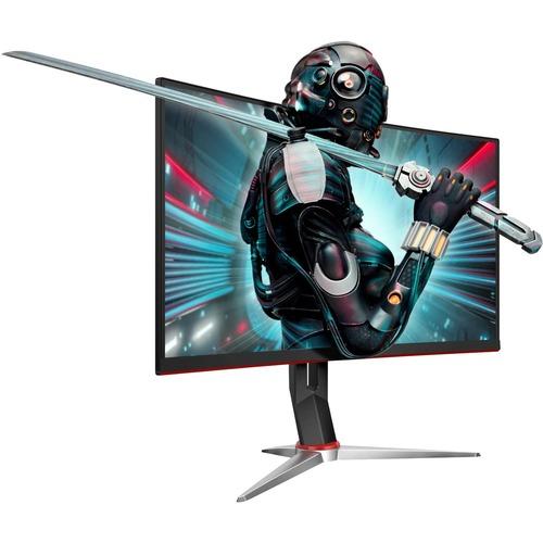 AOC CQ27G2 27" WQHD Curved Screen WLED Gaming LCD Monitor - 16:9 - Black Red - 27" (685.80 mm) Class - Vertical Alignment (VA) - 2560 x 1440 - 16.7 Million Colors - FreeSync Premium - 250 cd/m‚² Typical - 1 ms MPRT - 120 Hz Refresh Rate - HDMI - DisplayPo