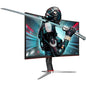AOC CQ27G2 27" WQHD Curved Screen WLED Gaming LCD Monitor - 16:9 - Black Red - 27" (685.80 mm) Class - Vertical Alignment (VA) - 2560 x 1440 - 16.7 Million Colors - FreeSync Premium - 250 cd/m‚² Typical - 1 ms MPRT - 120 Hz Refresh Rate - HDMI - DisplayPo