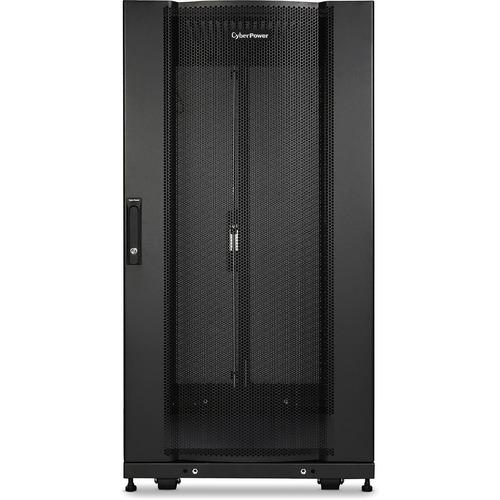 Cyber Power CyberPower EIA-310 Standard 19" Rack - For Server, LAN Switch, Patch Panel - 24U Rack Height x 19" (482.60 mm) Rack Width x 35.60" (904.24 mm) Rack Depth - Black Powder Coat - Metal - 1020.58 kg Dynamic/Rolling Weight Capacity - 1360.78 kg St