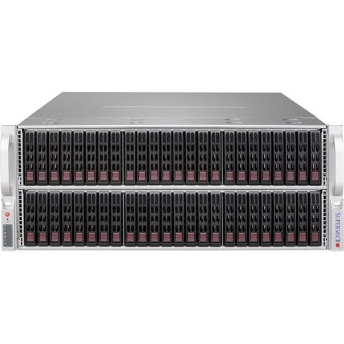 Super Micro Supermicro SuperChassis 417BE1C-R1K28LPB - Rack-mountable - Black - 4U - 72 x Bay - 7 x 3.15" (80 mm) x Fan(s) Installed - 2 x 1.28 kW - Power Supply Installed - EATX Motherboard Supported - 72 x External 2.5" Bay - 7x Slot(s)