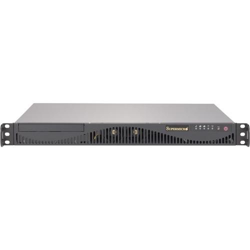 Super Micro Supermicro CSE-512F-350B1 Computer Case - Rack-mountable - Black - 1U - 3 x Bay - 1 x 350 W - Power Supply Installed - Micro ATX Motherboard Supported - 4 x Fan(s) Supported - 1 x External 5.25" Bay - 2 x Internal 3.5" Bay - 1x Slot(s) - 4 x