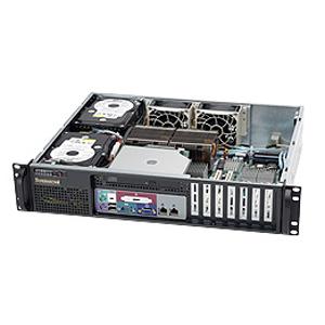 Super Micro Supermicro SuperChassis SC523L-410B Rackmount Enclosure - 2U - Rack-mountable - 3 Bays - 410W - Black