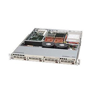 Super Micro Supermicro SuperChassis 813TQ-520B Rackmount Enclosure - 1U - Rack-mountable - 4 Bays - 520W - Black