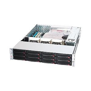 Super Micro Supermicro SuperChassis 826A-R1200LPB Rackmount Enclosure - 2U - Rack-mountable - 12 Bays - 1200W - Black