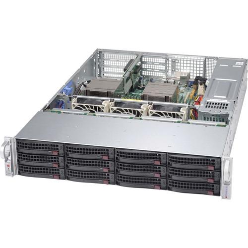 Super Micro Supermicro SuperChassis 826BAC4-R920WB - Rack-mountable - Black - 2U - 12 x Bay - 3 x 3.15" (80 mm) x Fan(s) Installed - 1 x 920 W - Power Supply Installed - ATX, EATX Motherboard Supported - 8 x Fan(s) Supported - 12 x External 3.5" Bay - 7x