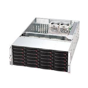 Super Micro Supermicro SuperChassis SC846TQ-R1200B Rackmount Enclosure - 4U - Rack-mountable - 24 Bays - 1200W - Black