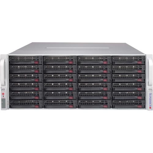 Super Micro Supermicro SuperChassis Drive Enclosure - Mini-SAS Host Interface - 4U Rack-mountable - Black - 44 x HDD Supported - 44 x 3.5" Bay - Ethernet